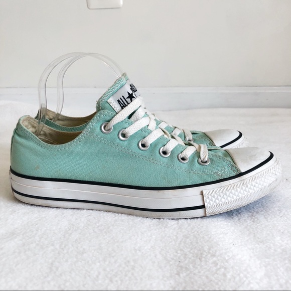 Converse All Star Unisex Mint Green Low Sneakers, size Men’s 7 / Women’s 9 - Picture 2 of 16